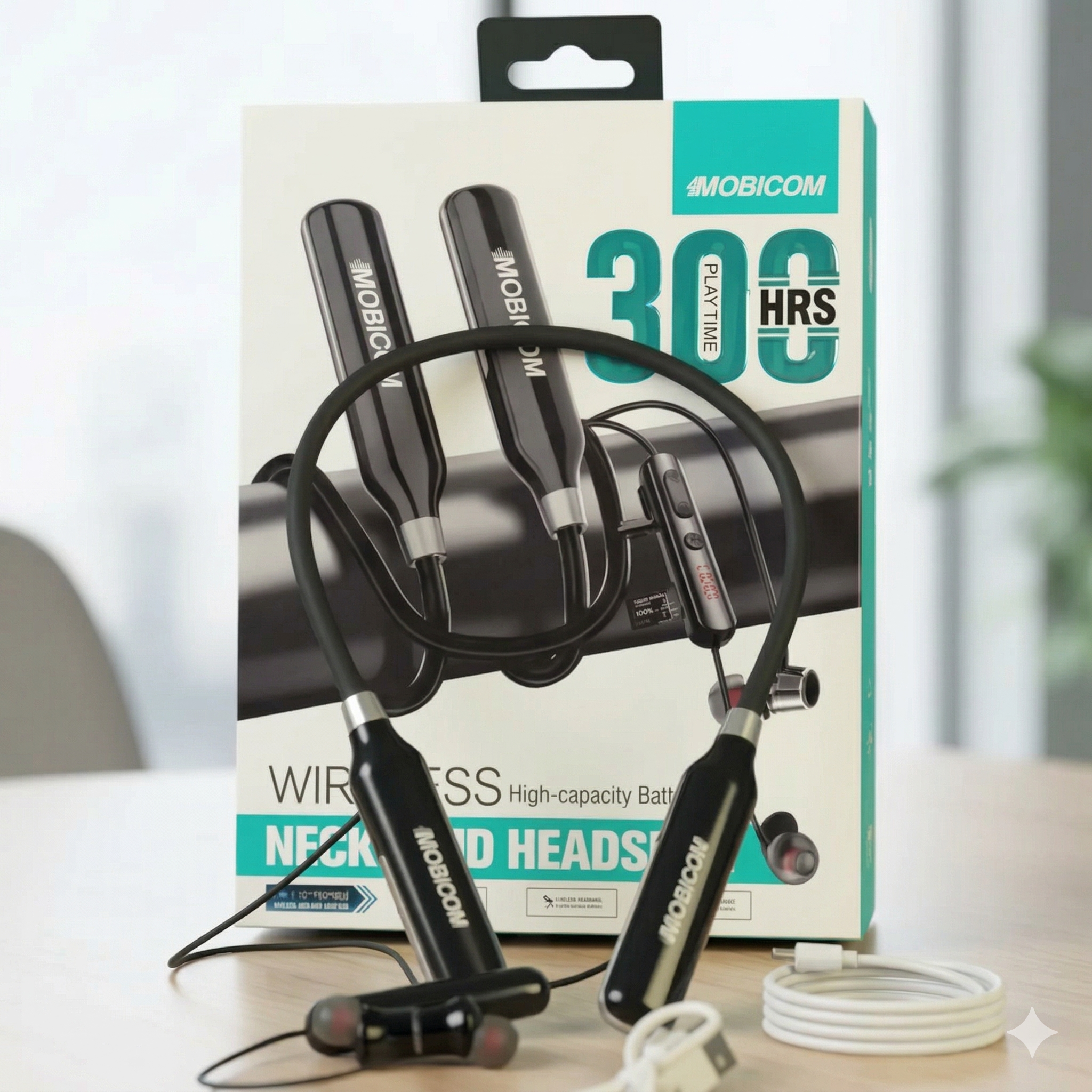 MOBICOM Wireless 300 Hours Neckband